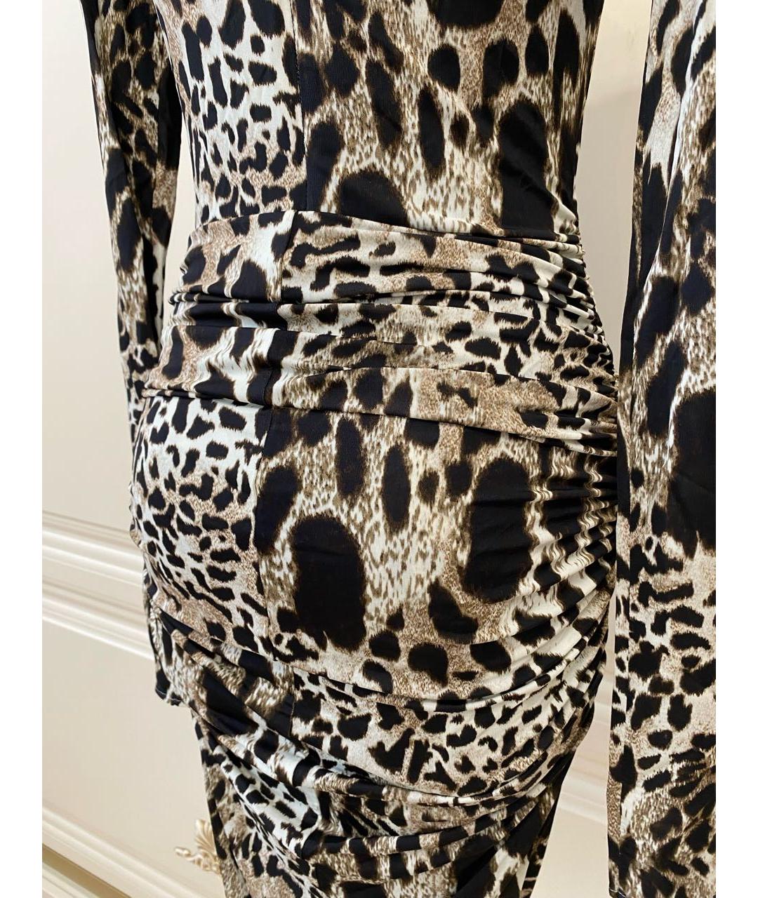 ALEXANDRE VAUTHIER Коричневое вискозное коктейльное платье, фото 5