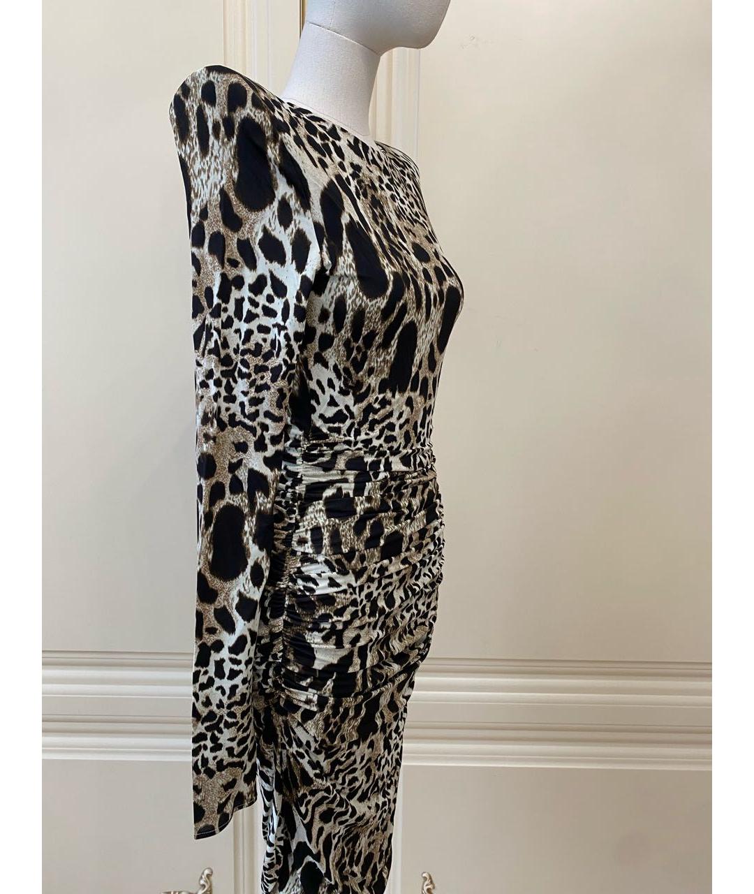 ALEXANDRE VAUTHIER Коричневое вискозное коктейльное платье, фото 3