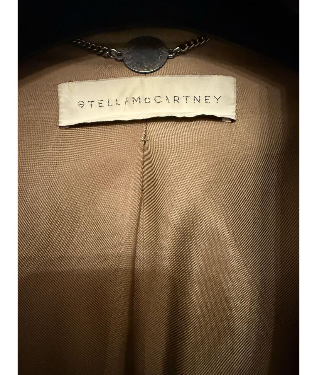 STELLA MCCARTNEY Коричневое шерстяное пальто, фото 4