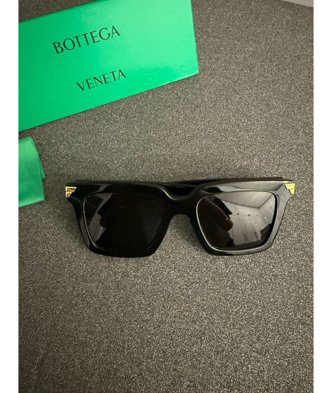 BOTTEGA VENETA Черные пластиковые солнцезащитные очки, фото 6