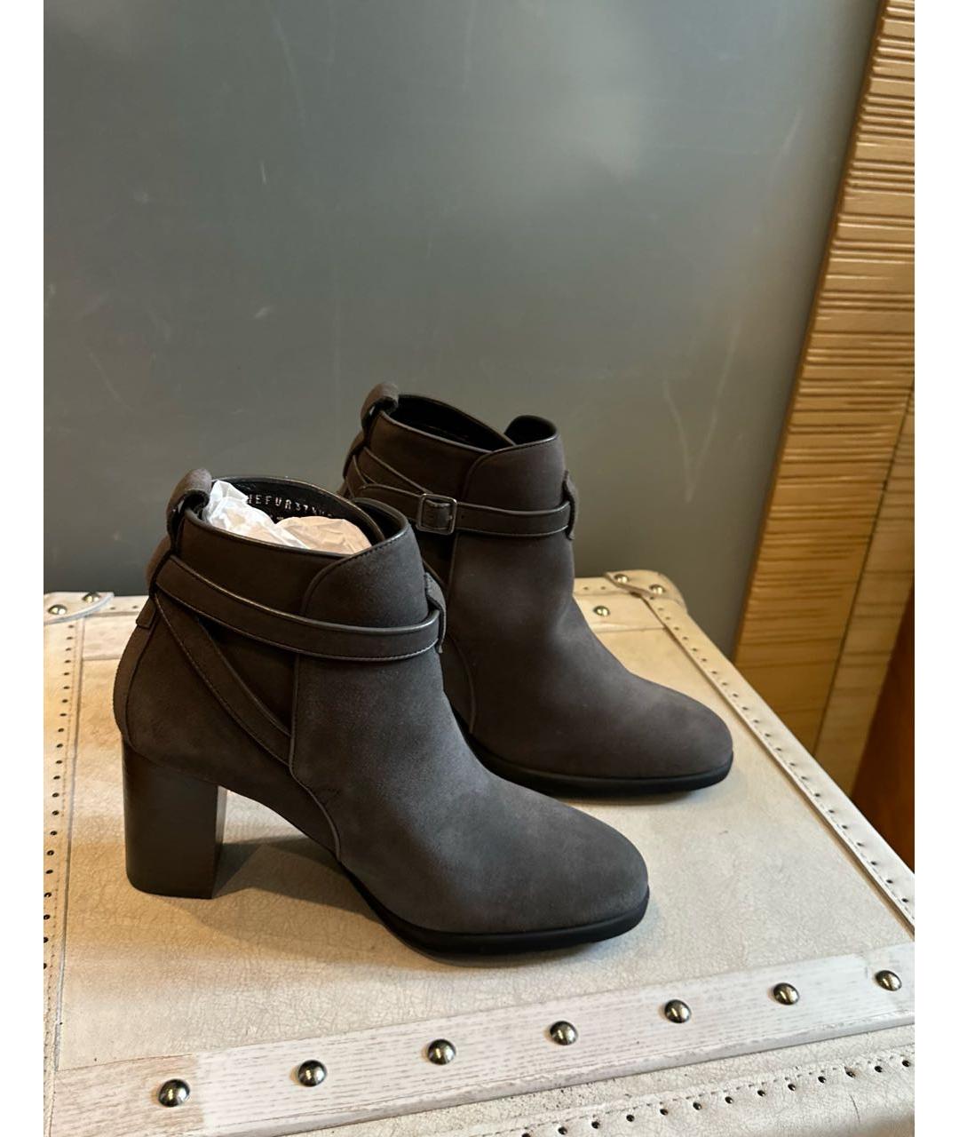 BALLY Антрацитовые замшевые ботильоны, фото 3
