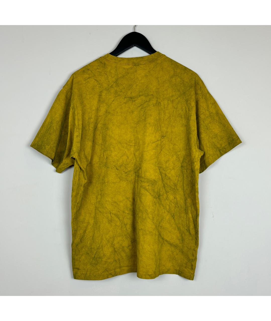 STONE ISLAND Горчичная хлопковая футболка, фото 2