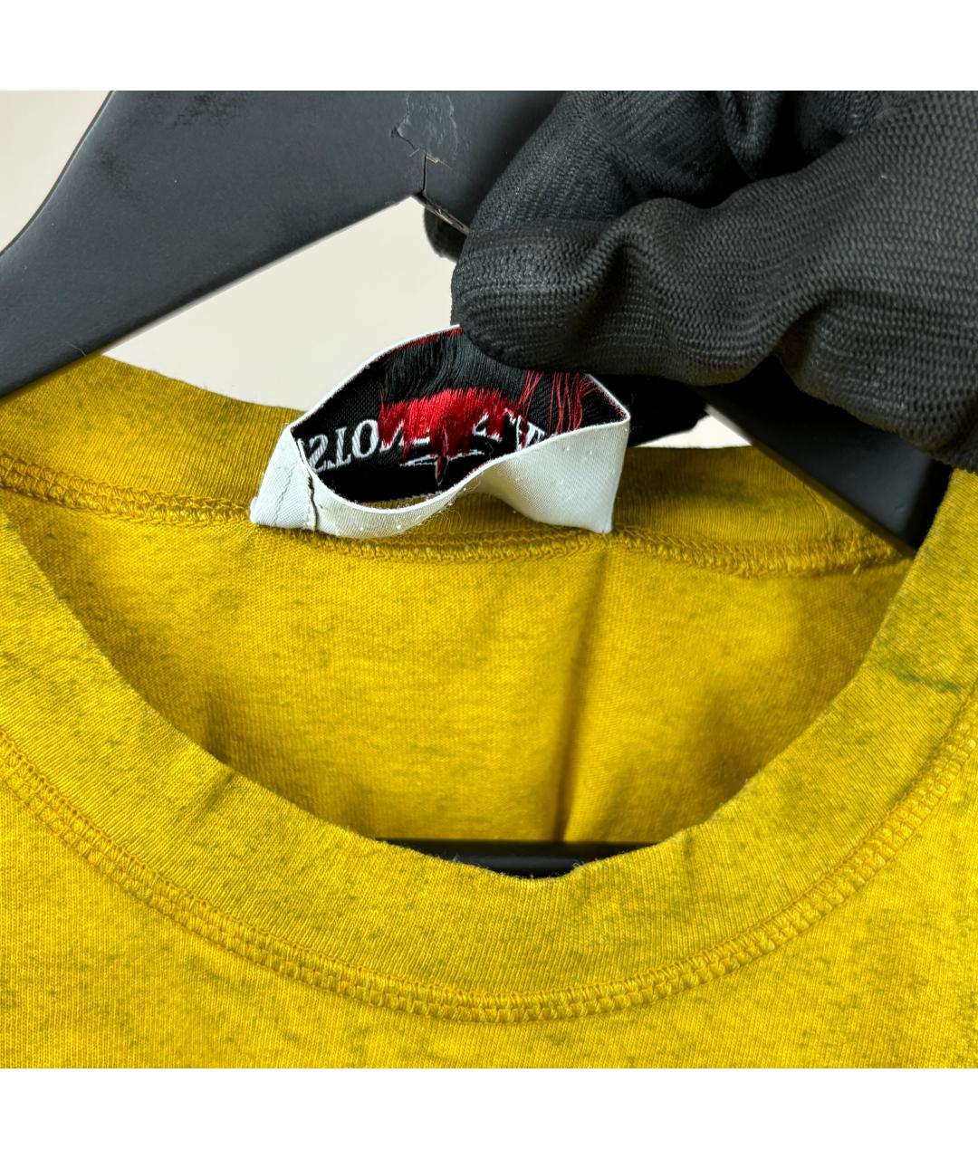 STONE ISLAND Горчичная хлопковая футболка, фото 4
