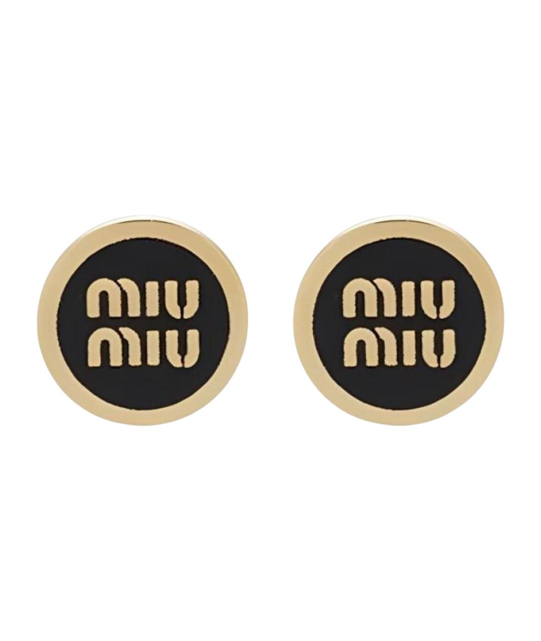 MIU MIU Черные серьги, фото 1