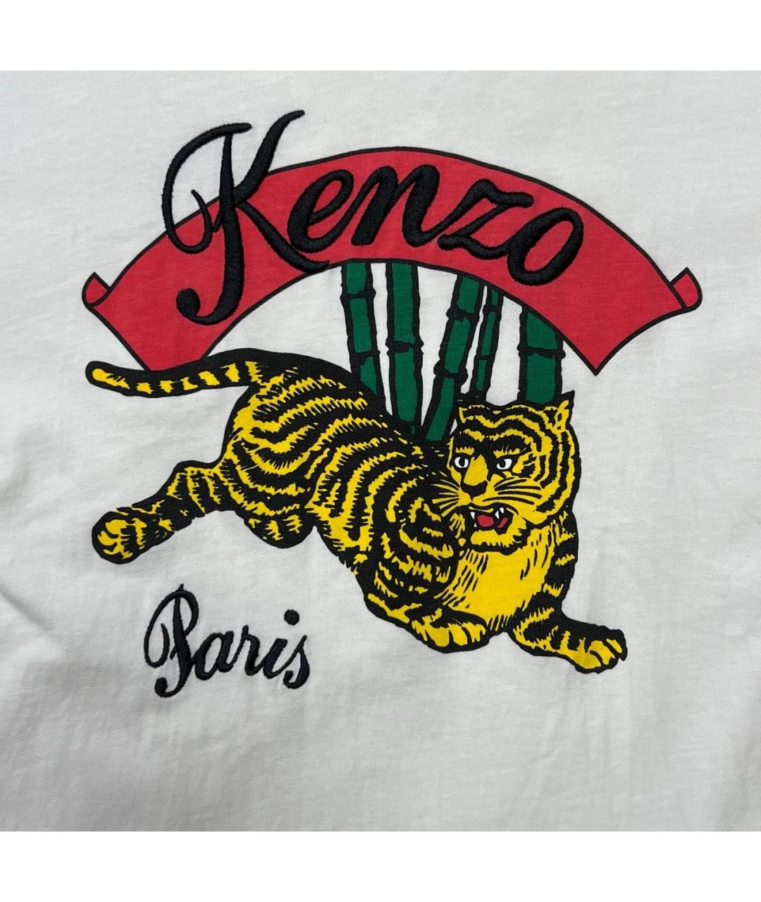 KENZO Белая хлопковая футболка, фото 2