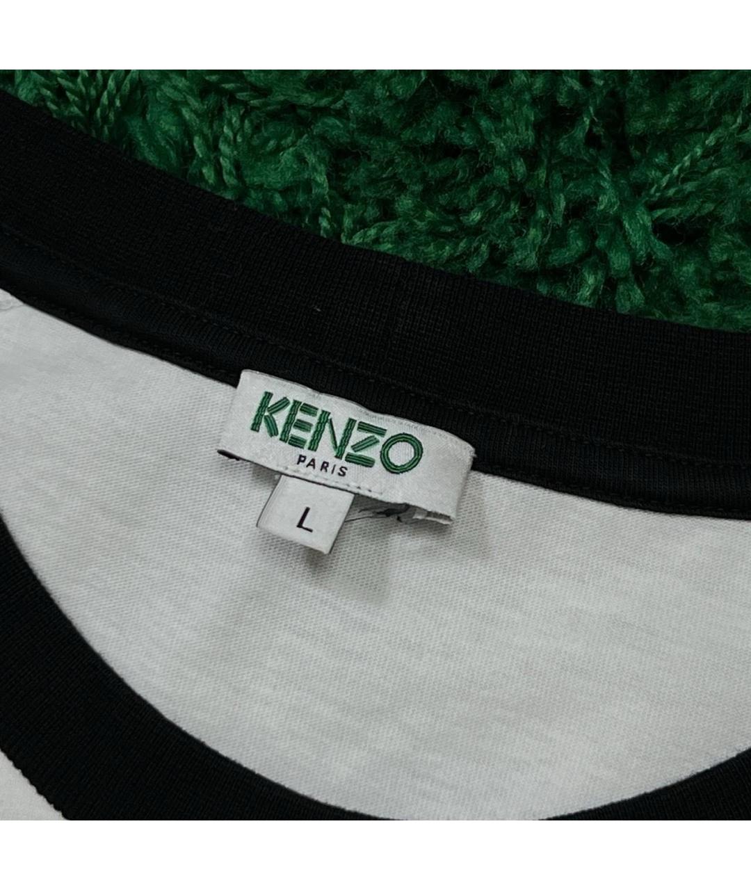 KENZO Белая хлопковая футболка, фото 4
