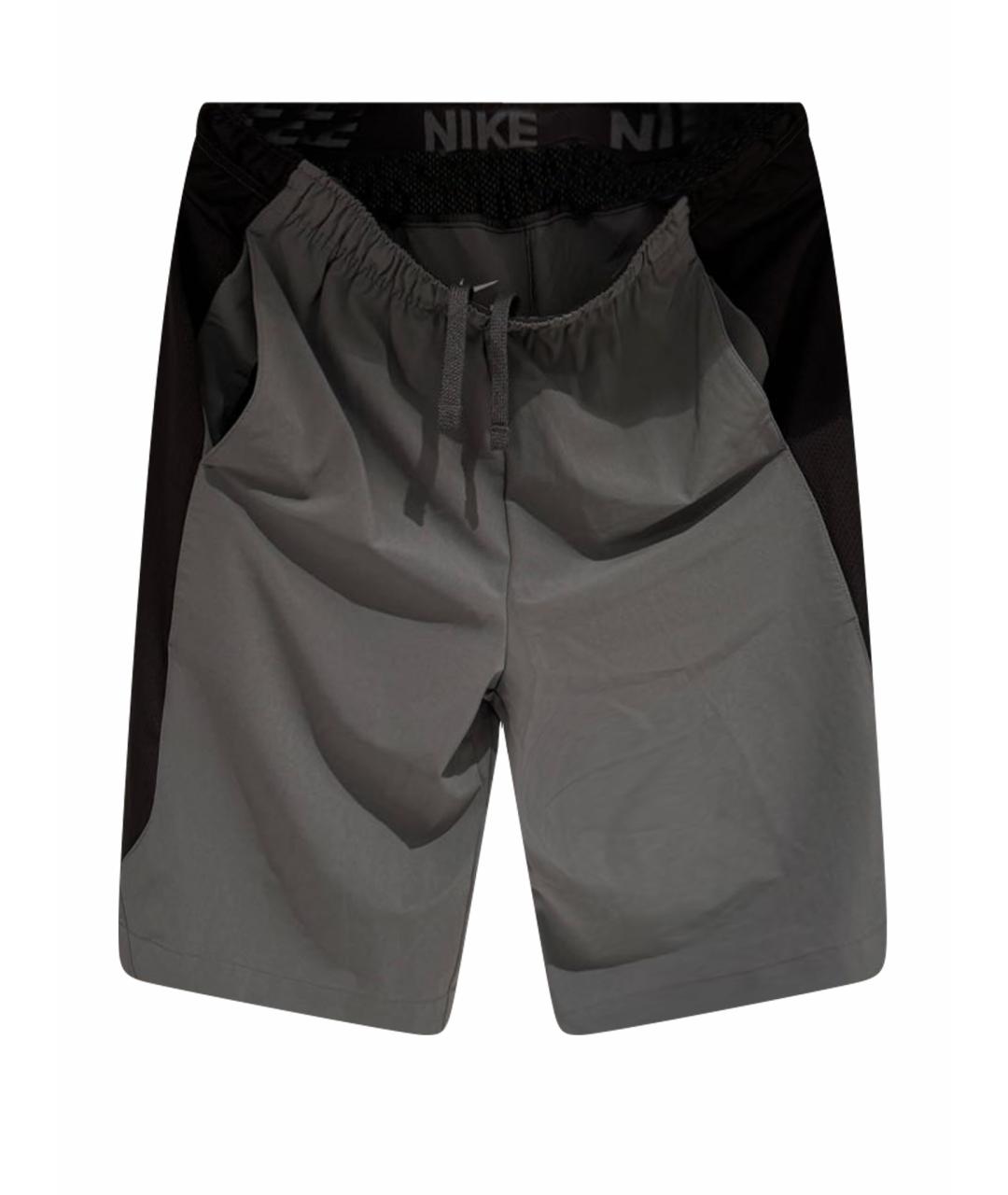 NIKE Серые полиэстеровые шорты, фото 1