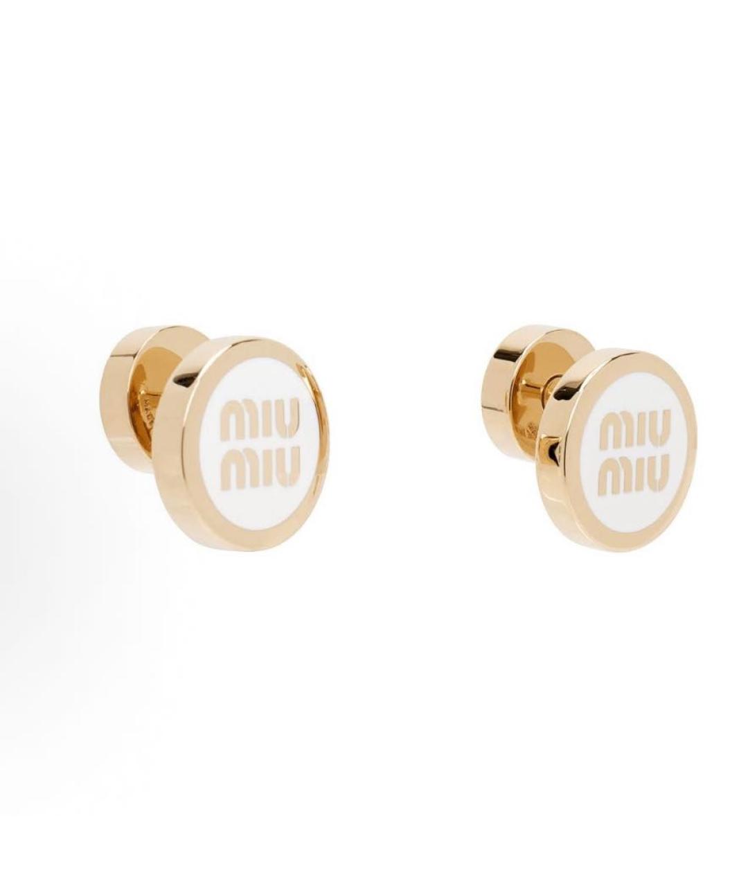 MIU MIU Белые серьги, фото 3