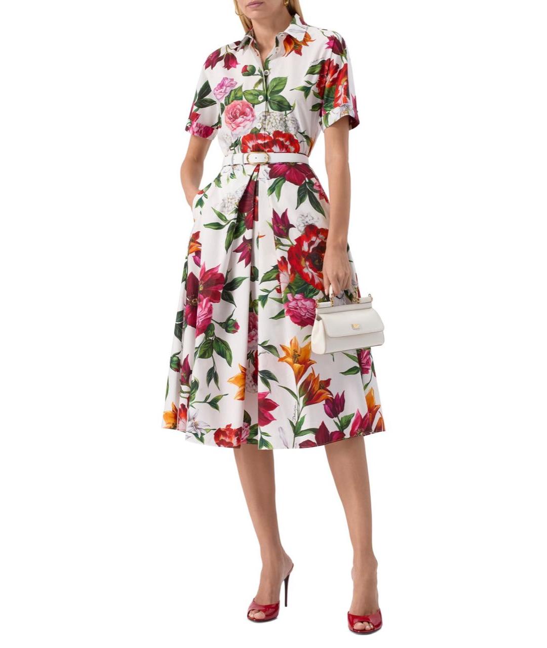 DOLCE&GABBANA Бежевая кожаная сумка с короткими ручками, фото 6