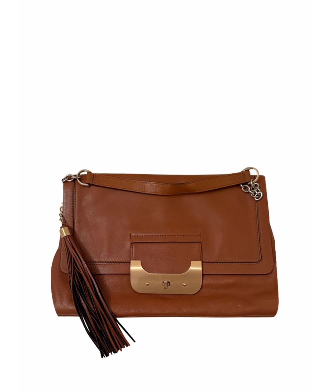 DIANE VON FURSTENBERG Коричневая кожаная сумка через плечо, фото 1