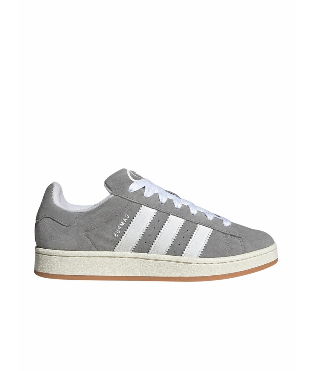 ADIDAS Серые замшевые низкие кроссовки / кеды, фото 1