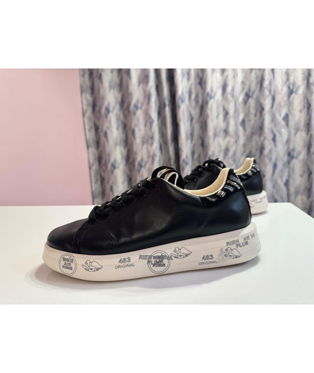 PREMIATA Черные кожаные кеды, фото 6
