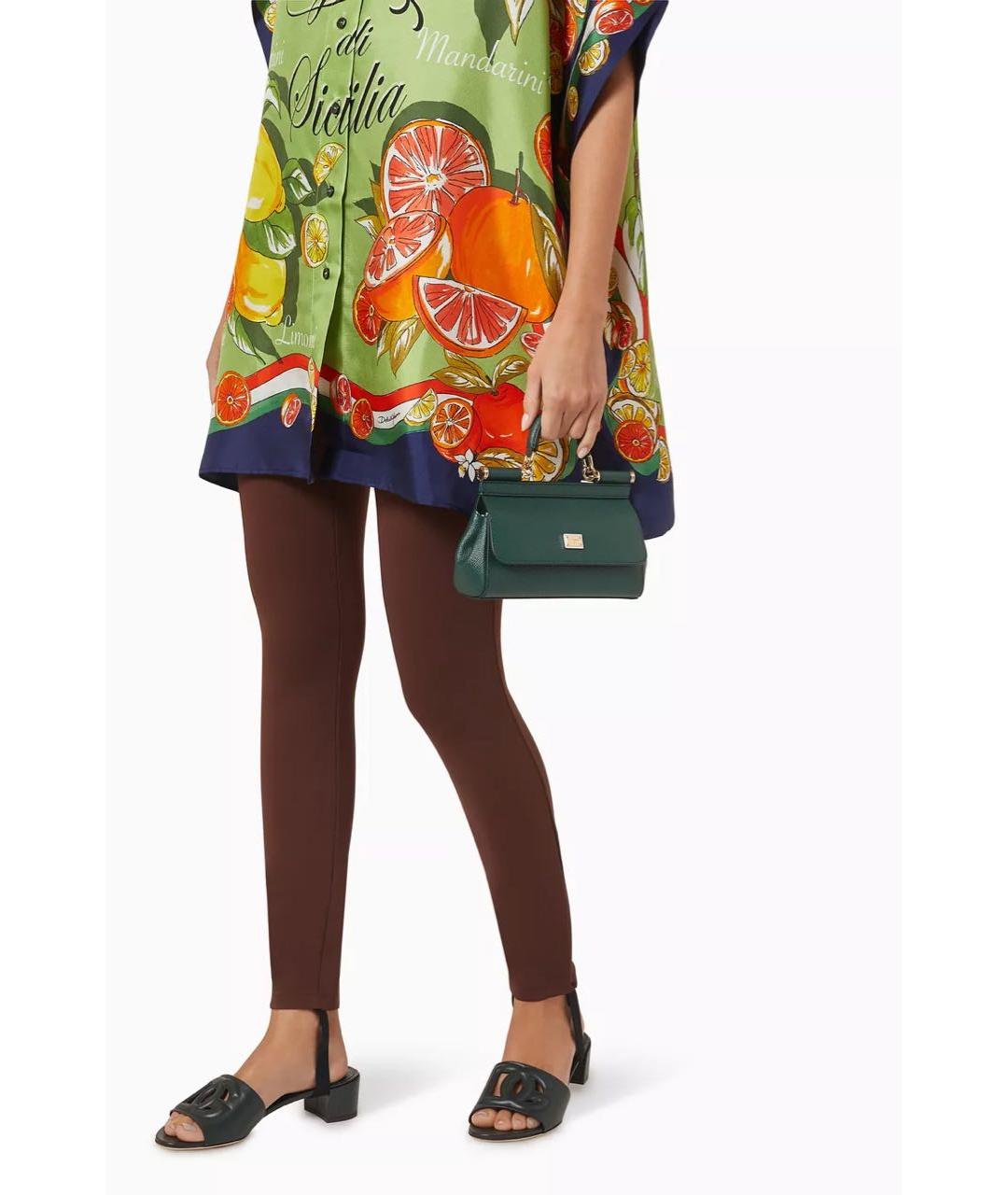 DOLCE&GABBANA Зеленая кожаная сумка через плечо, фото 4