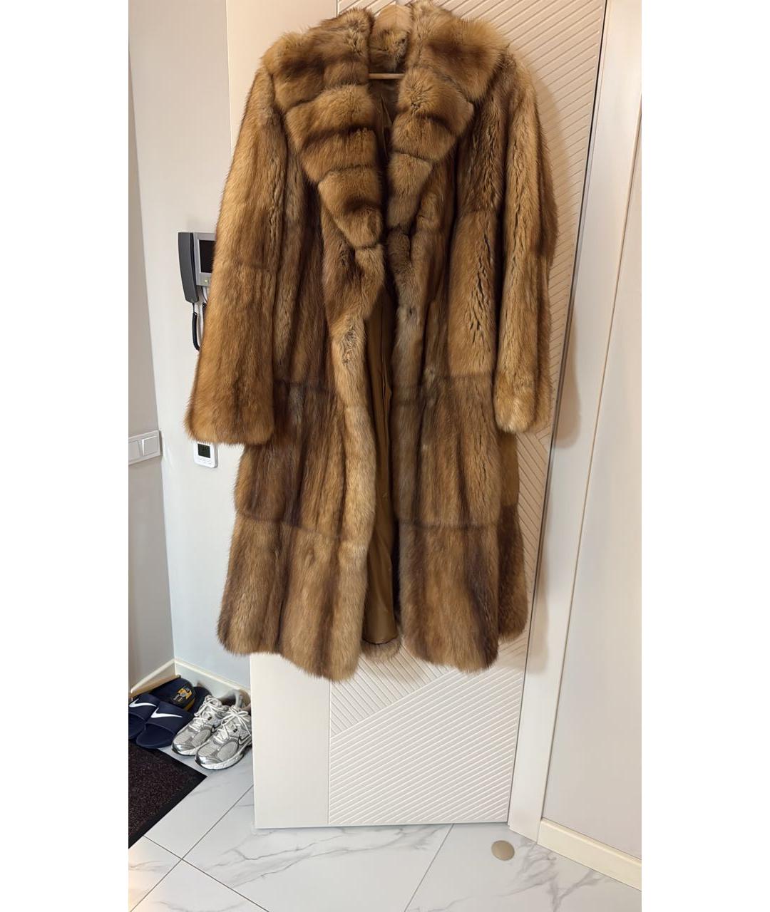 FENDI Коричневая меховая шуба, фото 5