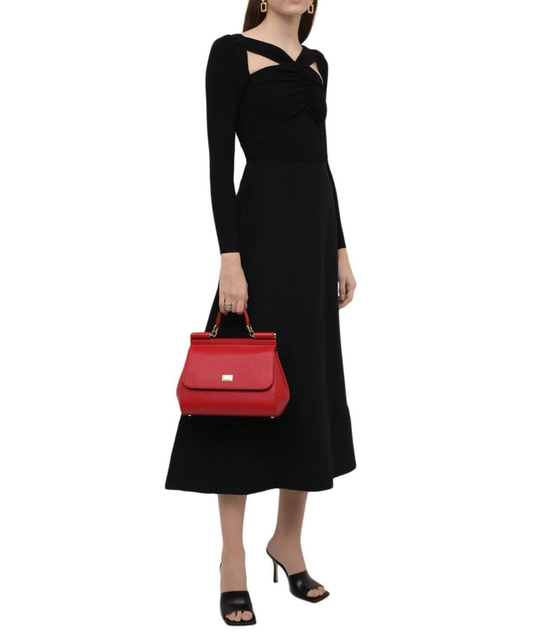 DOLCE&GABBANA Красная кожаная сумка через плечо, фото 6