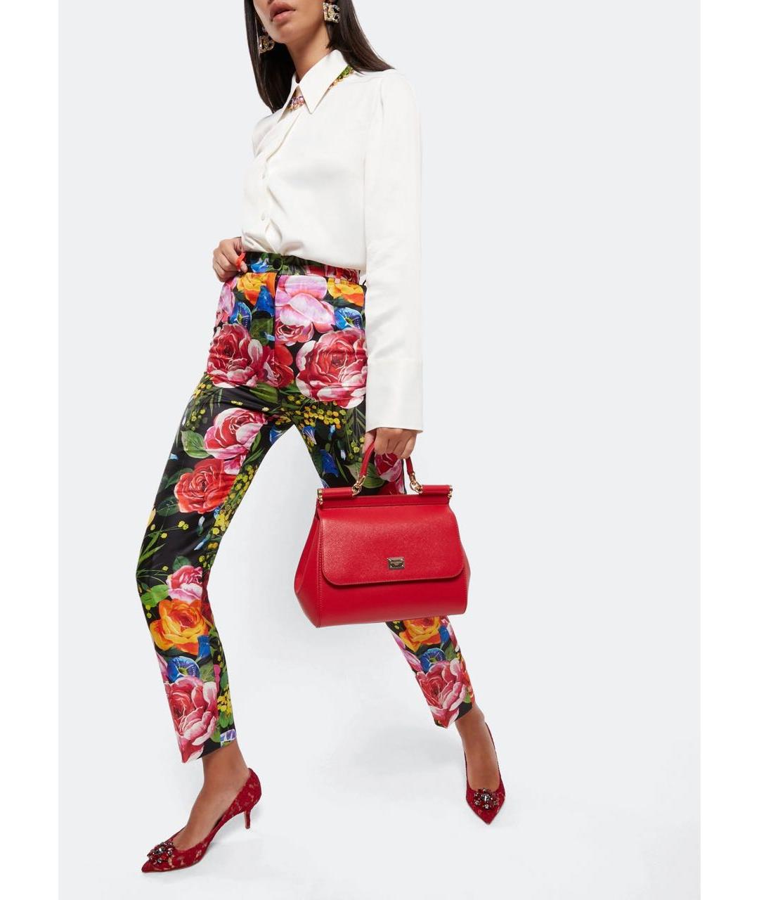 DOLCE&GABBANA Красная кожаная сумка через плечо, фото 5