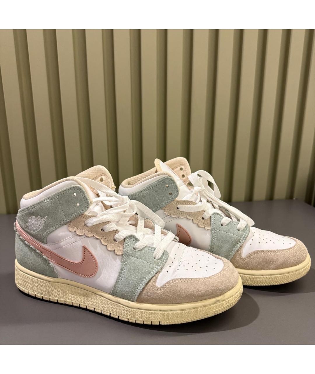 NIKE Белые кожаные кроссовки, фото 4