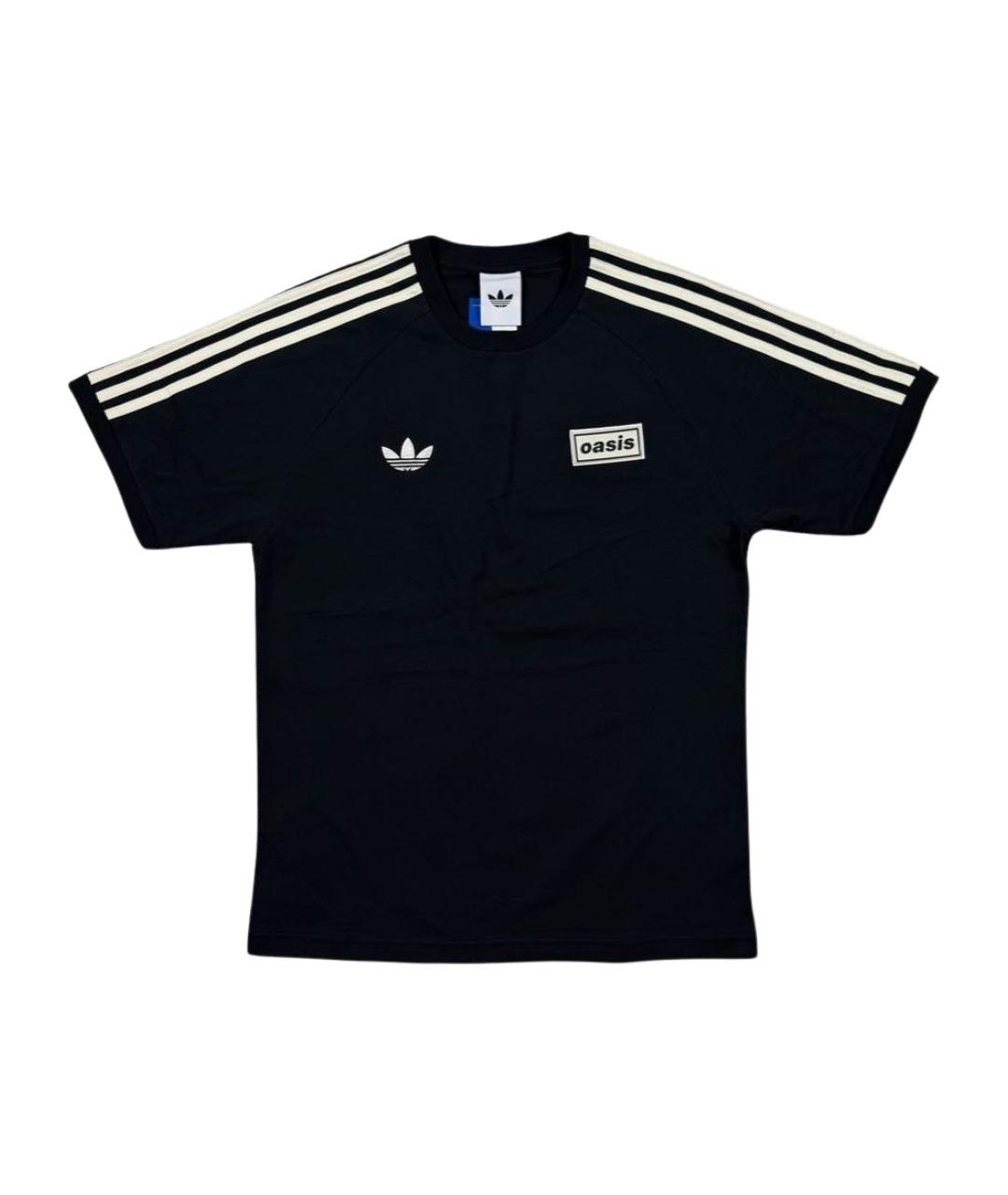 ADIDAS Черная хлопковая футболка, фото 1