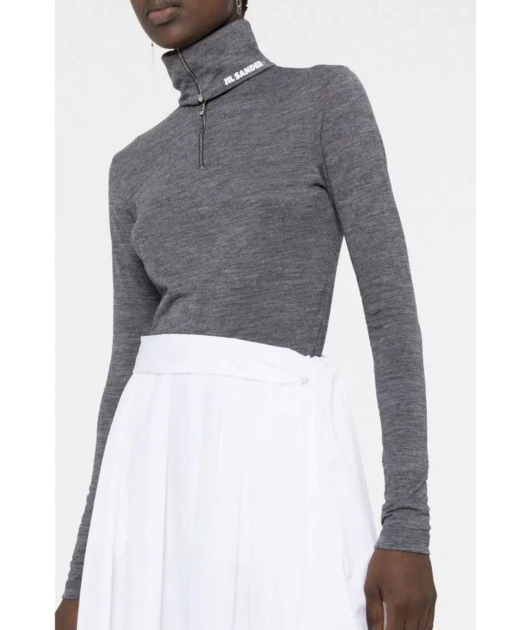 JIL SANDER Серая водолазка, фото 8