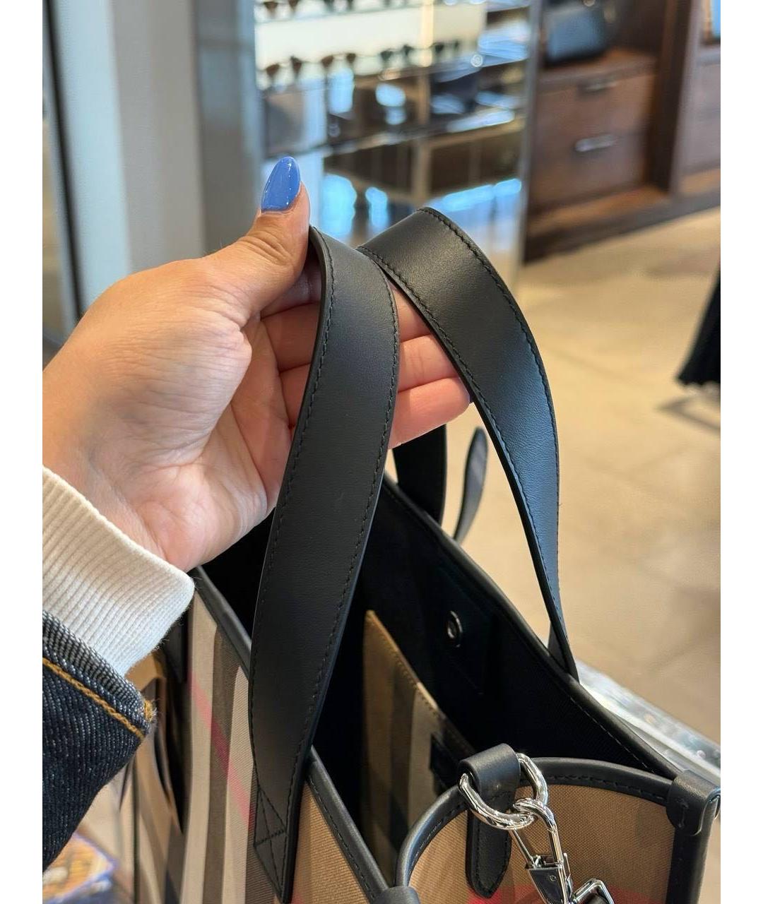 BURBERRY Коричневая сумка тоут, фото 4