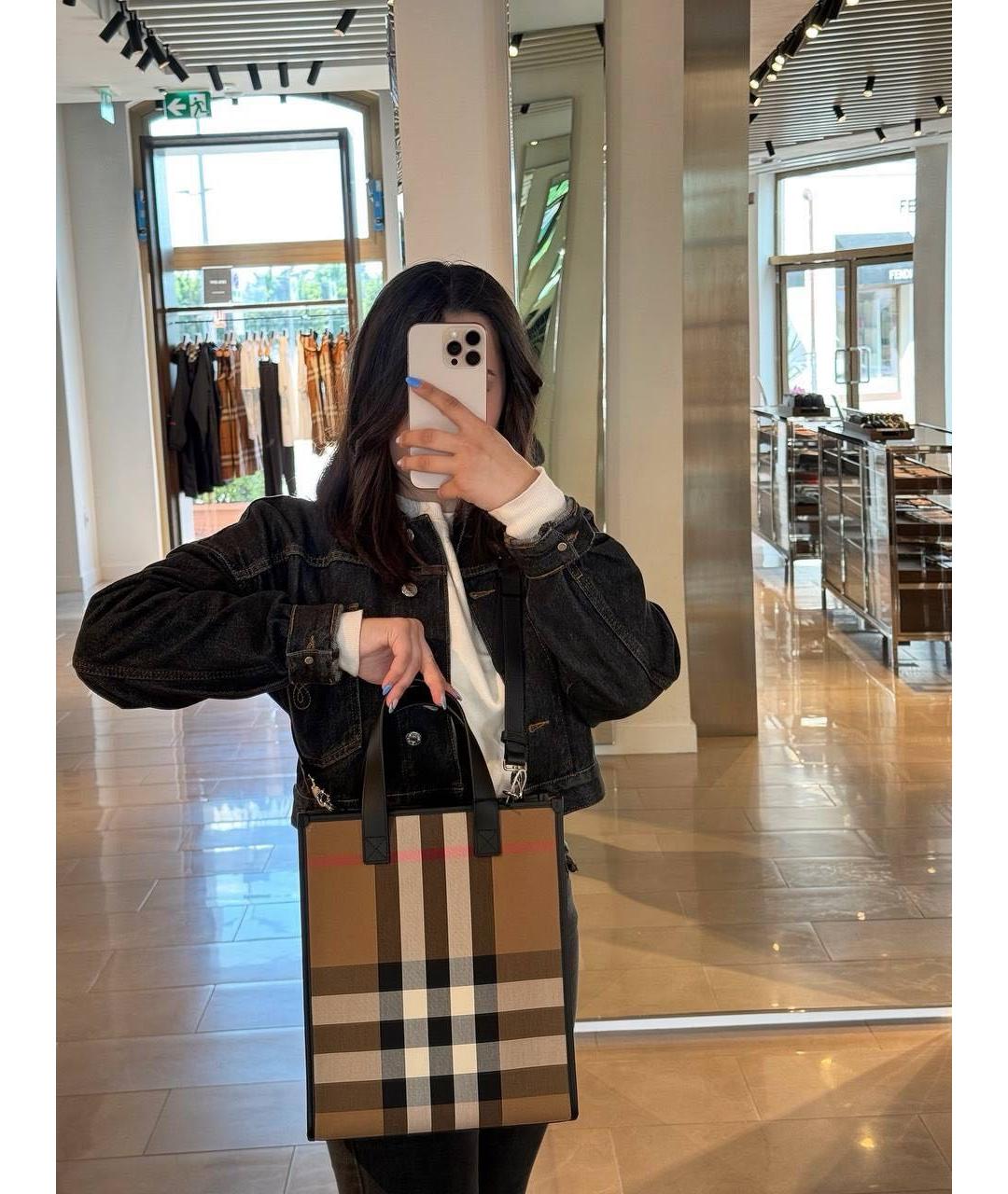 BURBERRY Коричневая сумка тоут, фото 2