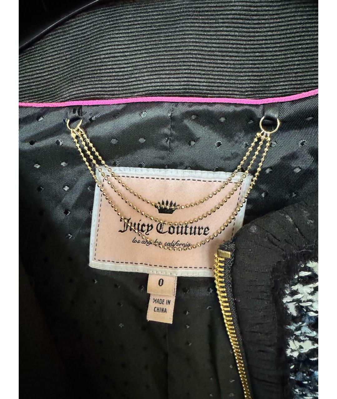 JUICY COUTURE Темно-синий полиэстеровый жакет/пиджак, фото 3