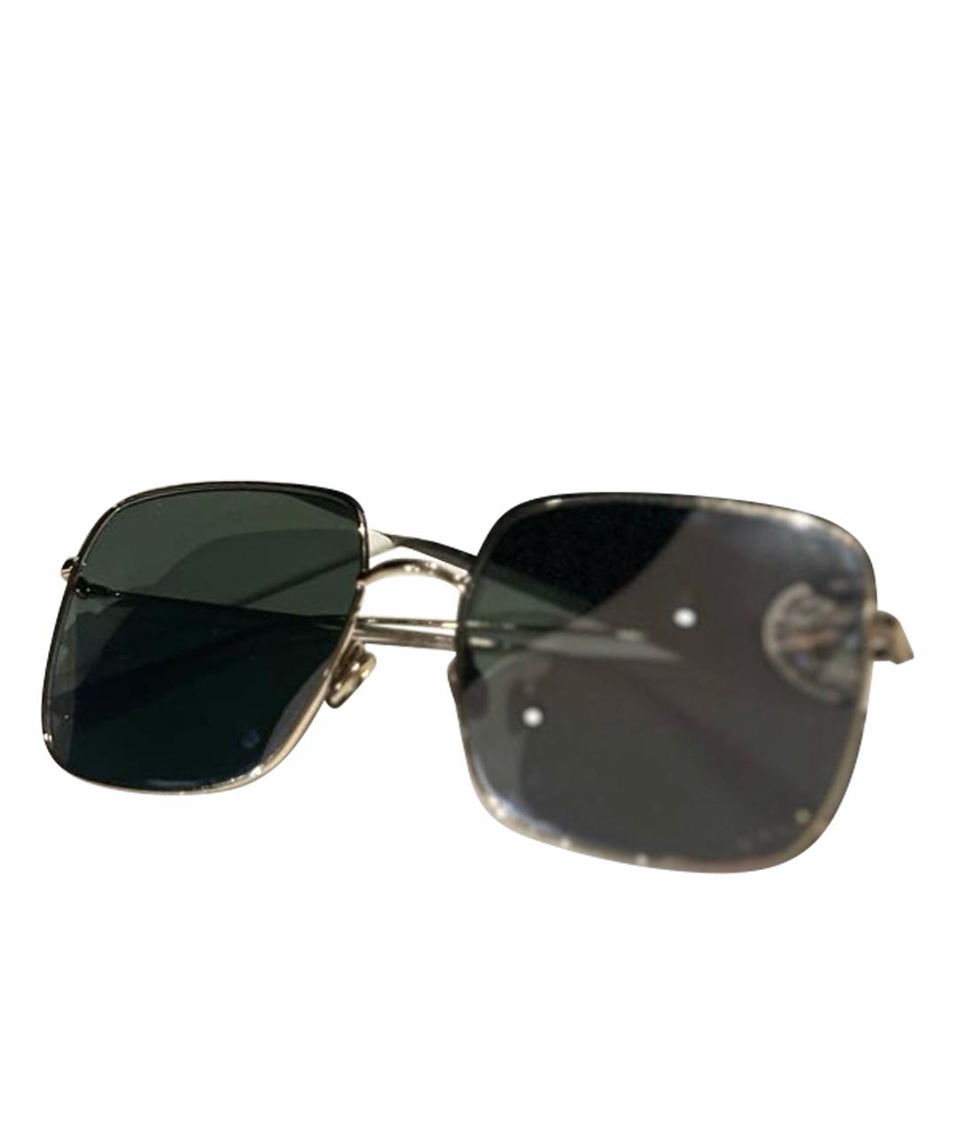 CHRISTIAN DIOR Серые металлические солнцезащитные очки, фото 1