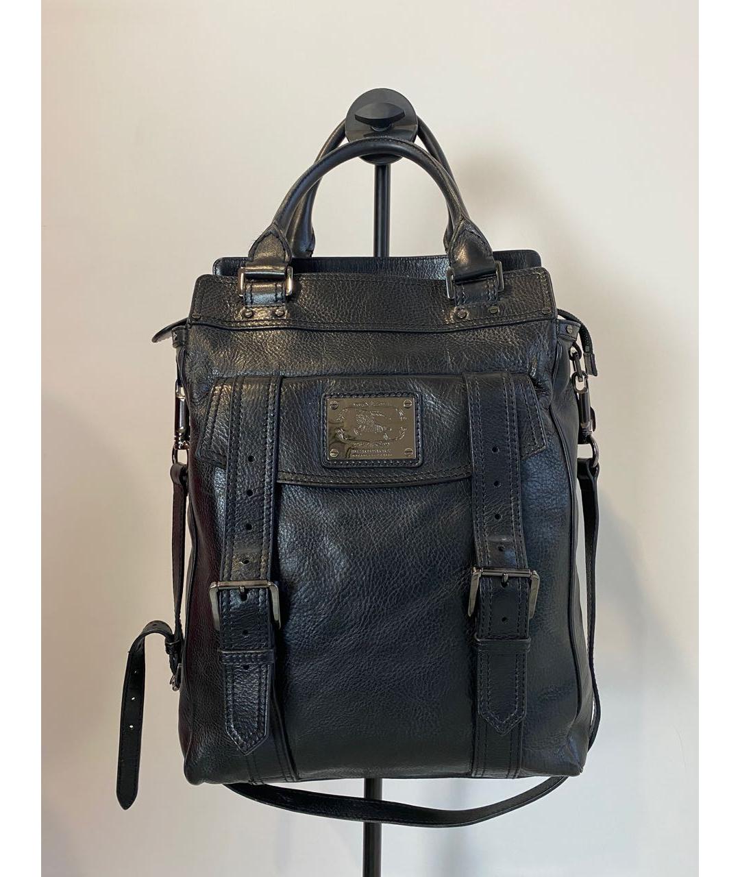 BURBERRY Черная кожаная сумка на плечо, фото 8