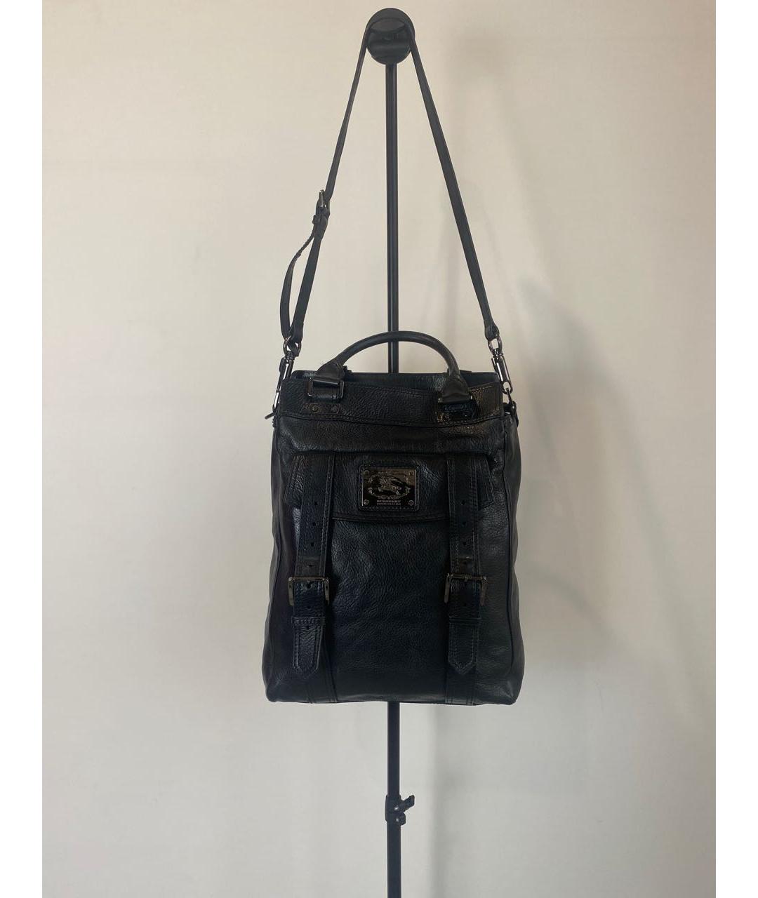 BURBERRY Черная кожаная сумка на плечо, фото 2