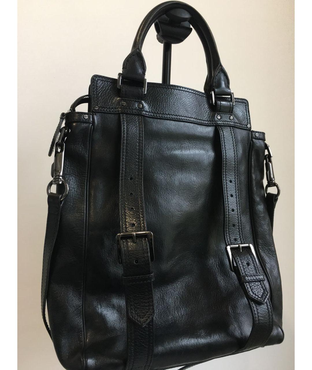 BURBERRY Черная кожаная сумка на плечо, фото 7