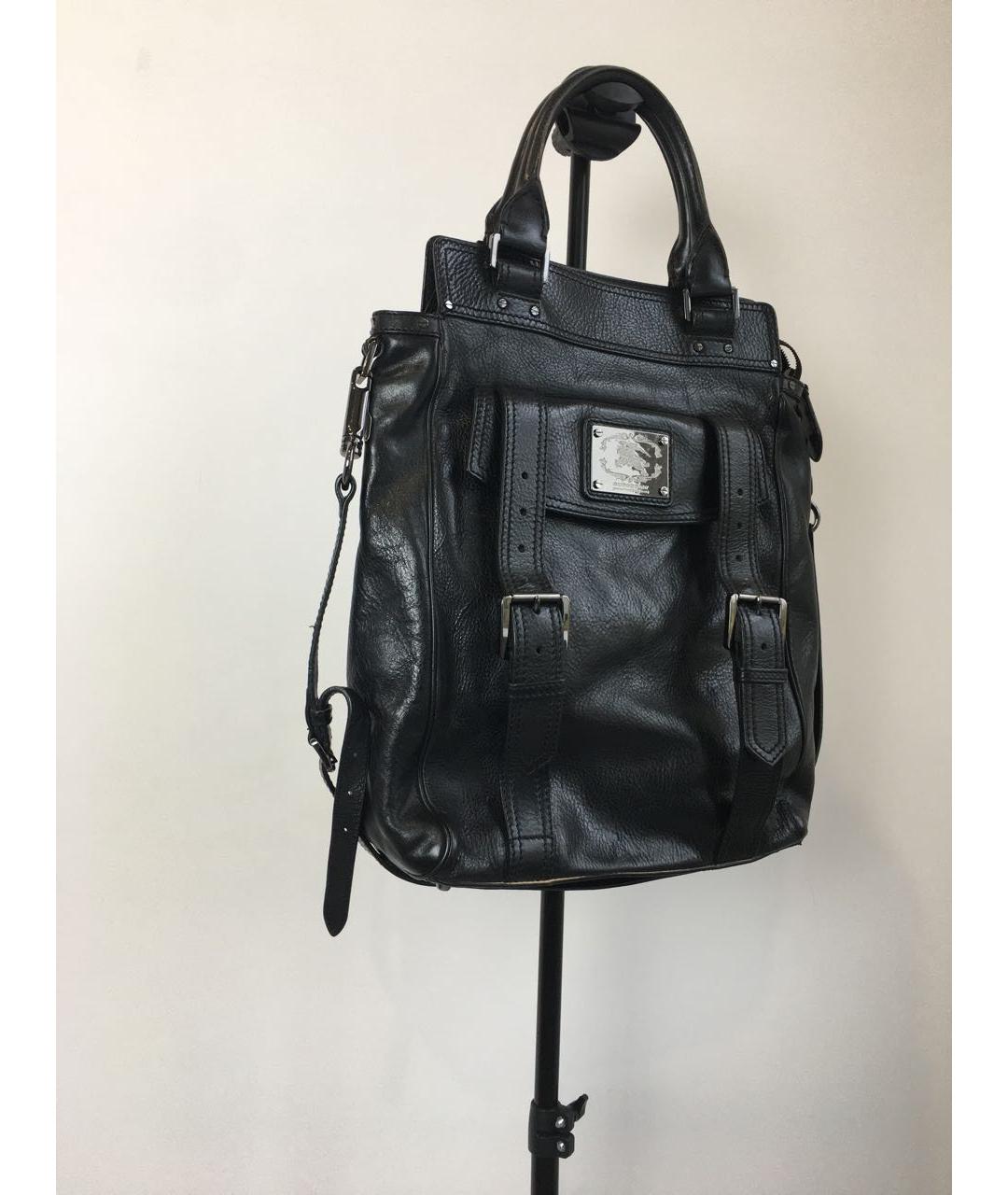 BURBERRY Черная кожаная сумка на плечо, фото 6