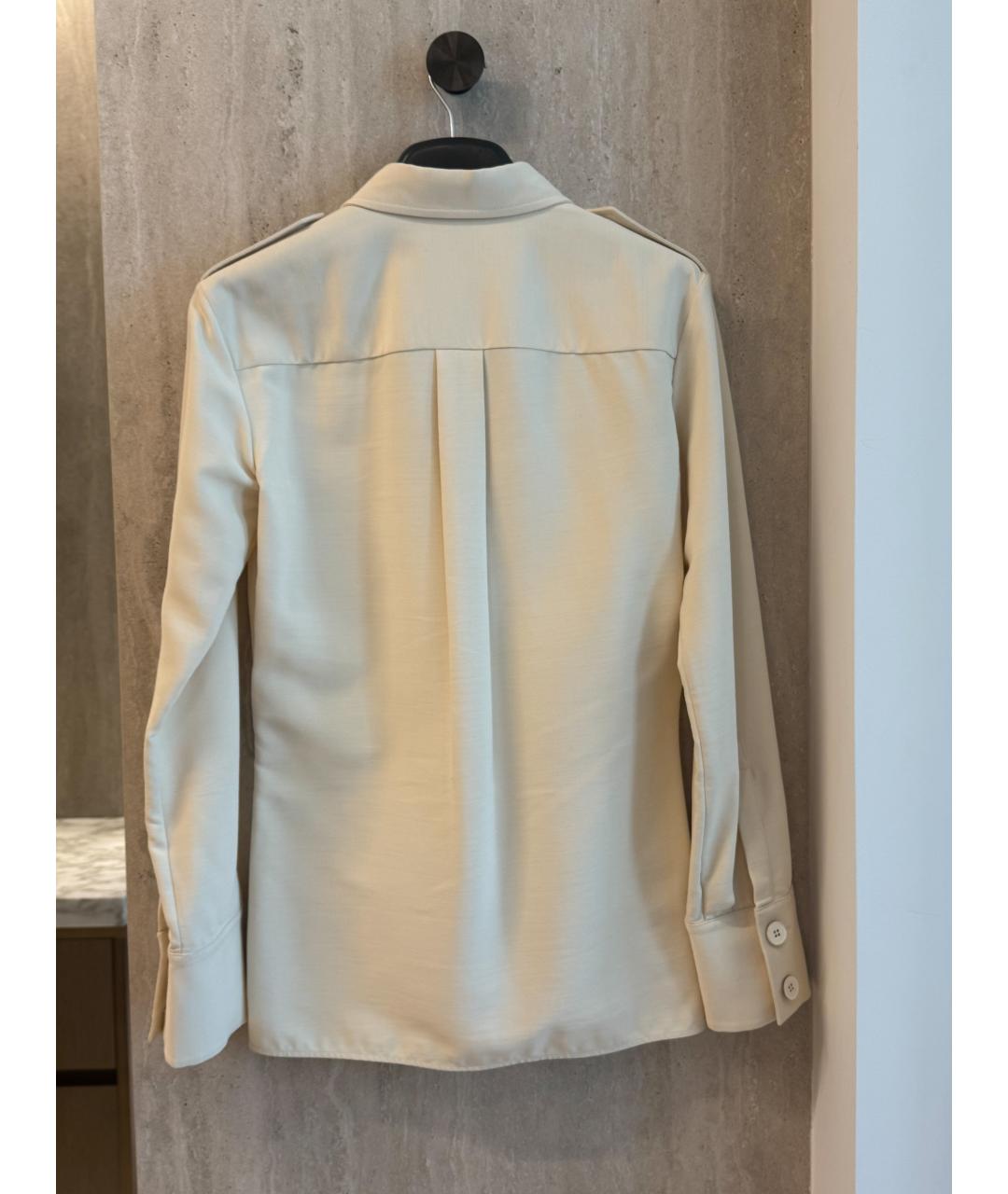 JIL SANDER Бежевая шерстяная рубашка, фото 2