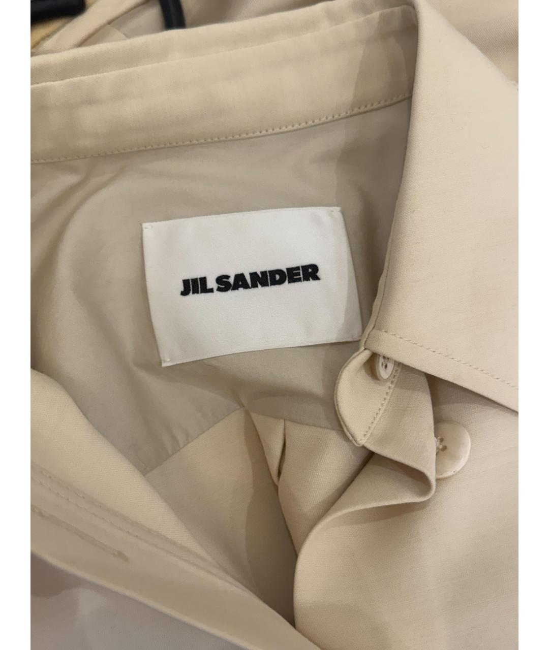 JIL SANDER Бежевая шерстяная рубашка, фото 4