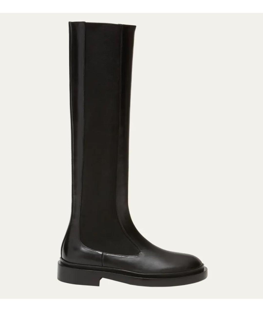 JIL SANDER Черные кожаные сапоги, фото 9