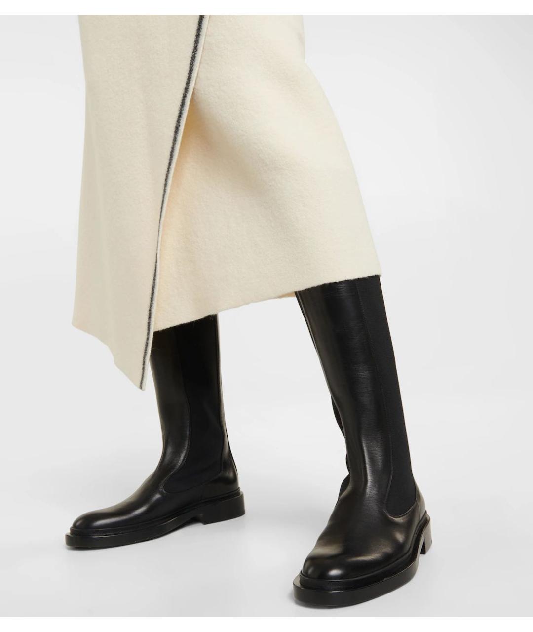 JIL SANDER Черные кожаные сапоги, фото 7