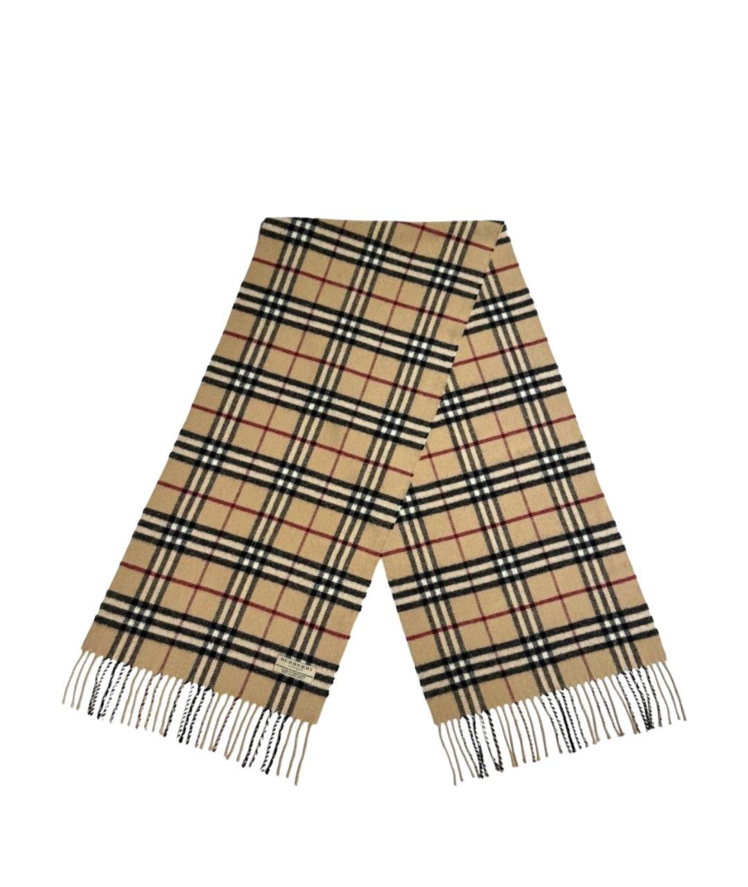 BURBERRY Бежевый шерстяной шарф, фото 1