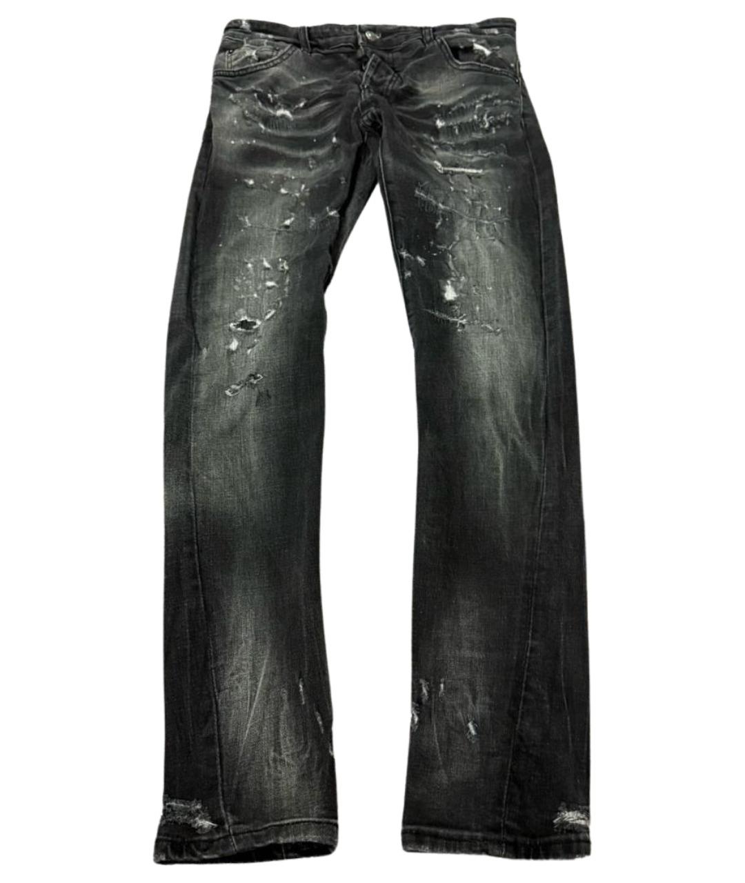 DSQUARED2 Черные хлопко-эластановые джинсы скинни, фото 1