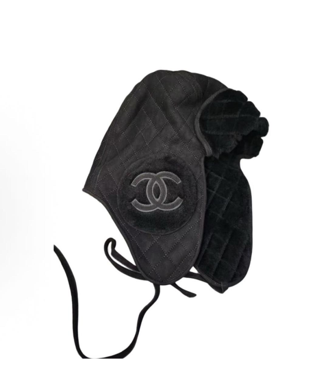 CHANEL Черная шапка, фото 1