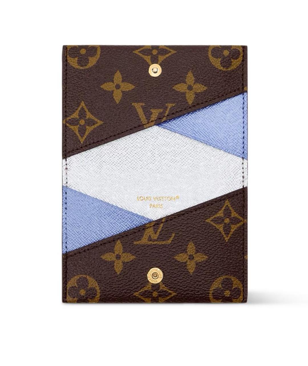 LOUIS VUITTON Коричневый кожаный кардхолдер, фото 3