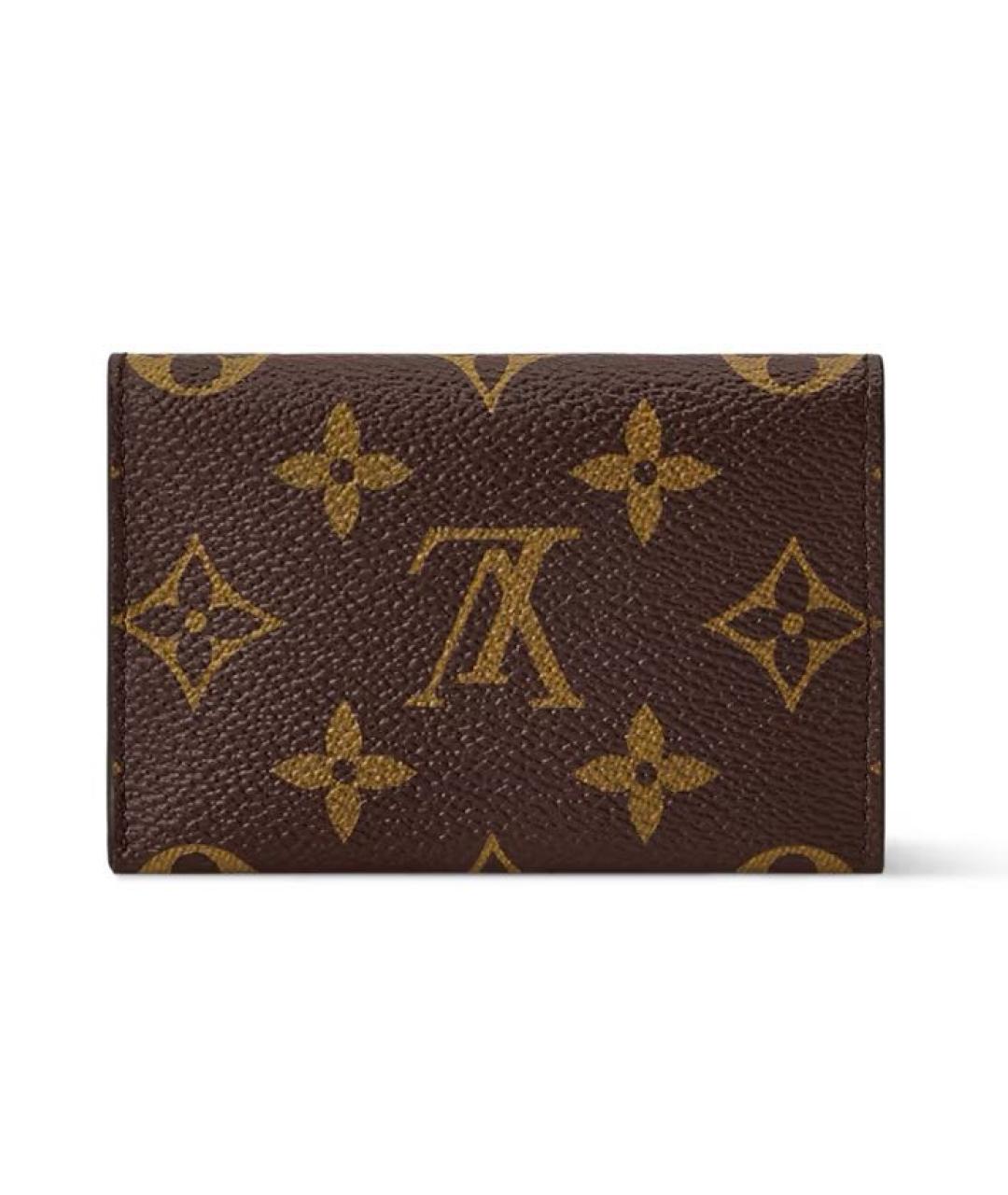 LOUIS VUITTON Коричневый кожаный кардхолдер, фото 5