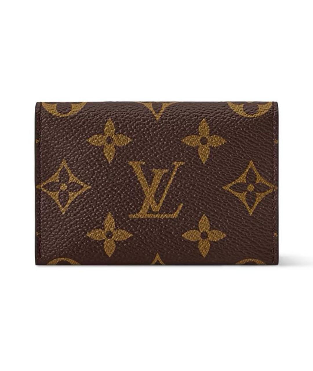 LOUIS VUITTON Коричневый кожаный кардхолдер, фото 4