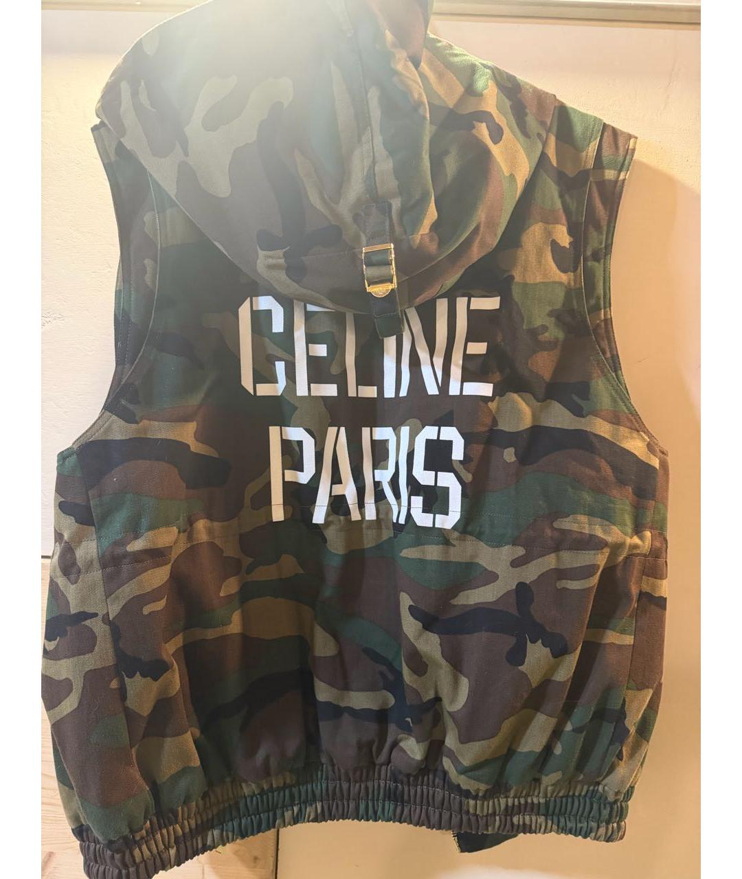 CELINE Хаки хлопковый жилет, фото 2