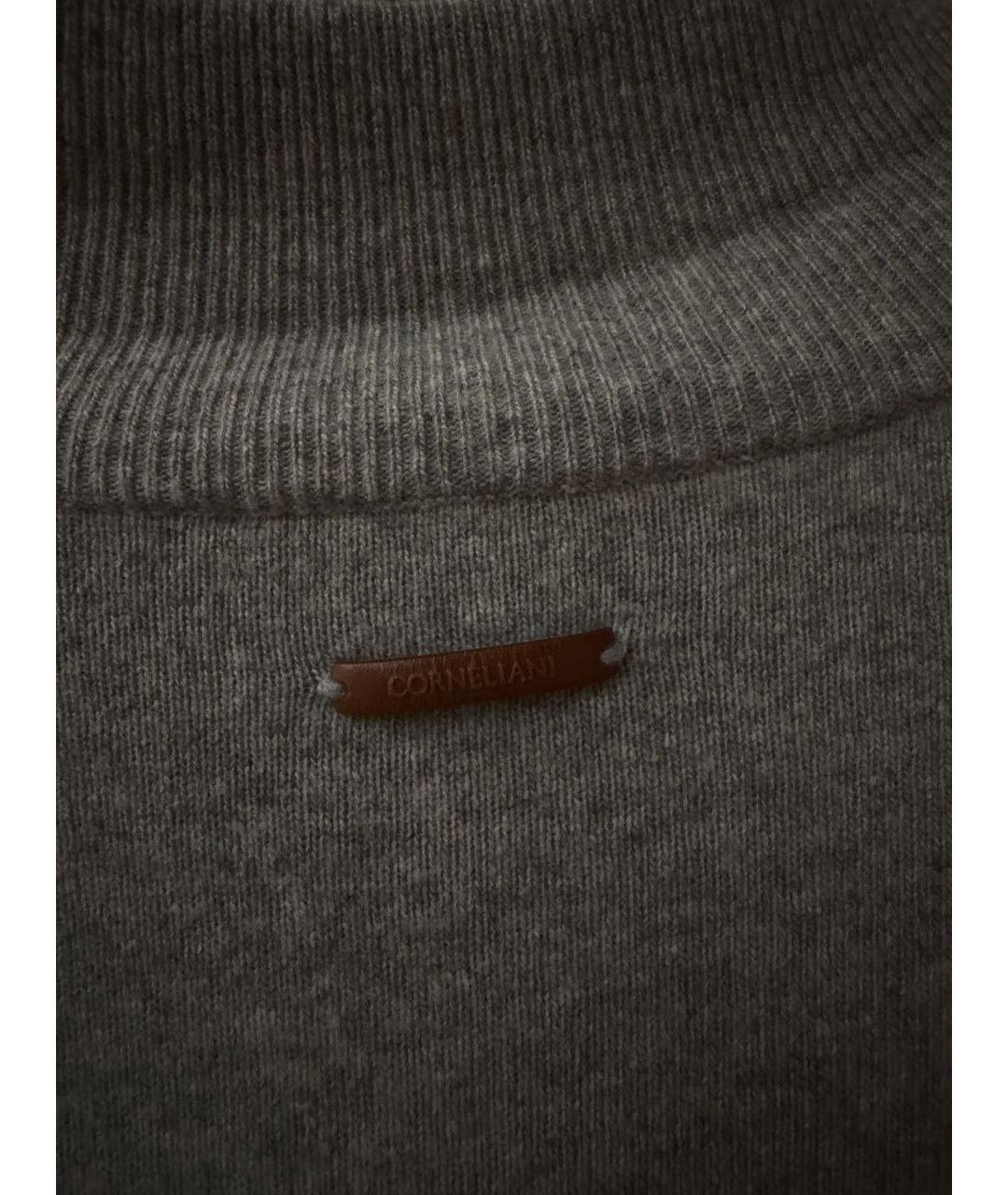 CORNELIANI Серый кашемировый джемпер / свитер, фото 3