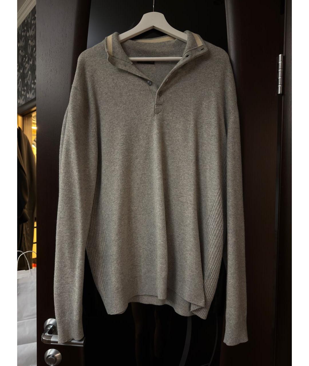 CORNELIANI Серый кашемировый джемпер / свитер, фото 7