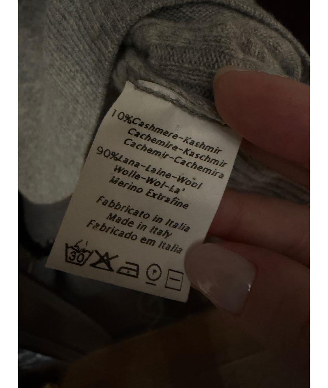 CORNELIANI Серый кашемировый джемпер / свитер, фото 6