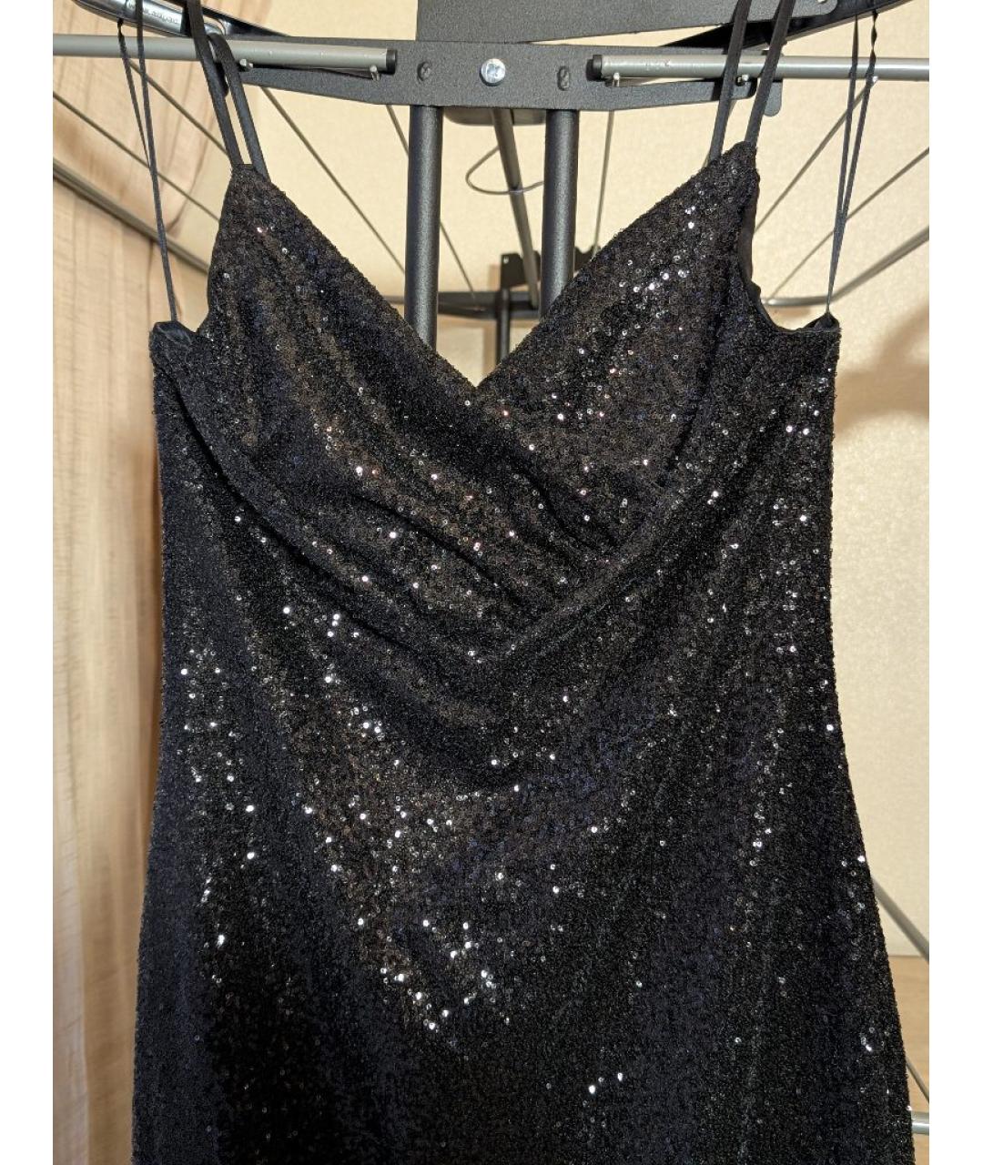BALMAIN Черное полиэстеровое вечернее платье, фото 7