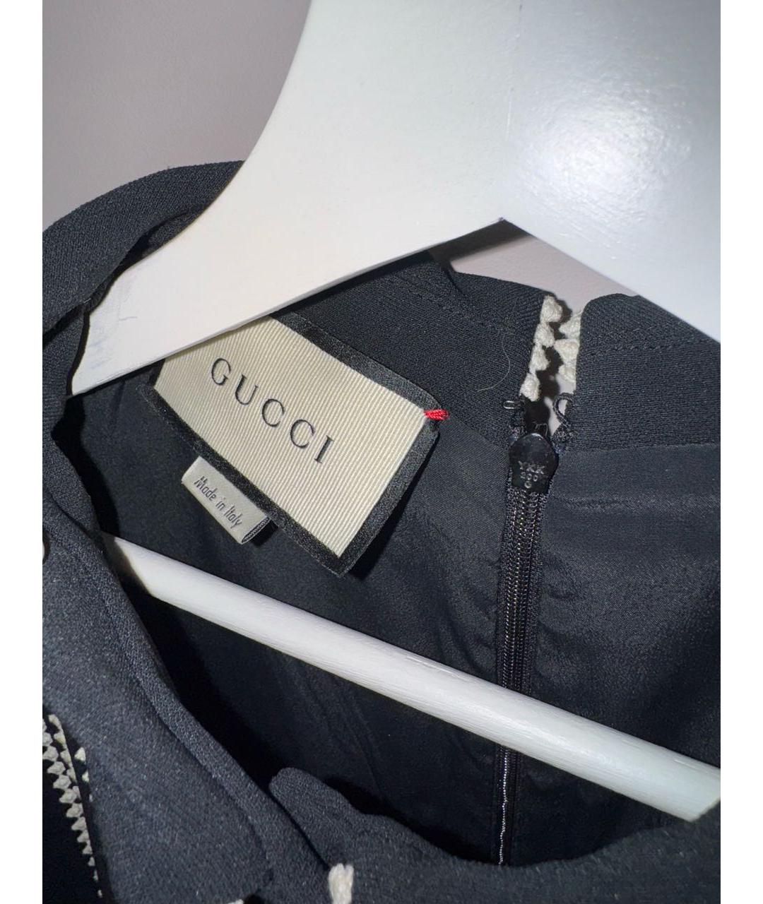 GUCCI Черное вискозное повседневное платье, фото 3