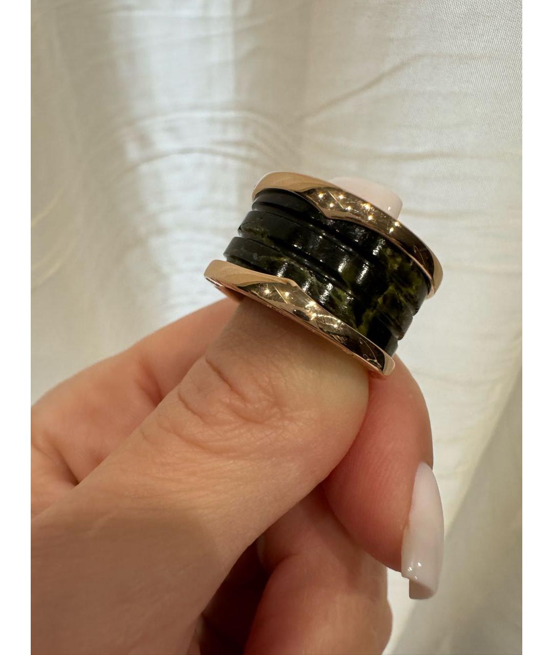 BVLGARI Зеленые кольцо из розового золота, фото 4