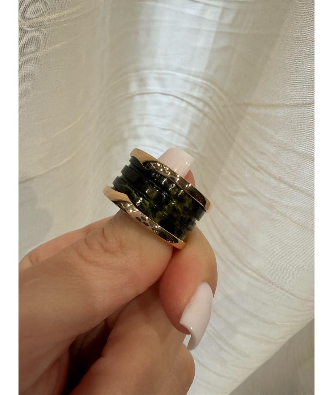 BVLGARI Зеленые кольцо из розового золота, фото 3
