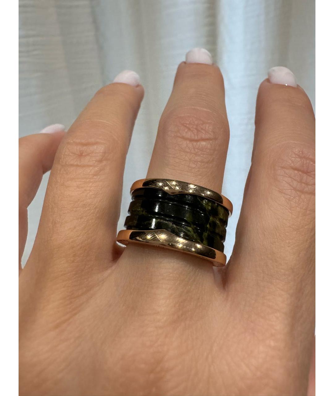 BVLGARI Зеленые кольцо из розового золота, фото 6